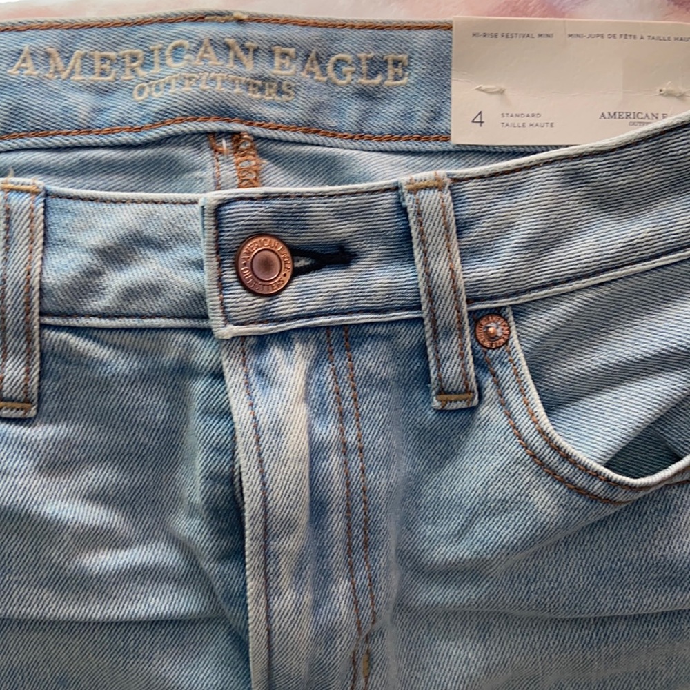 Denim Hi-Rise Festival Mini AE skirt